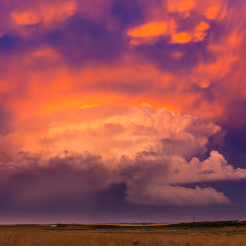 A Texas Storm At Sunset