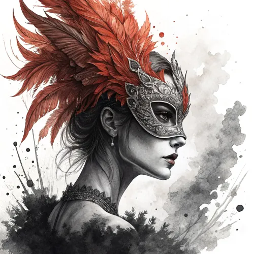 The Fiery Avian Mask