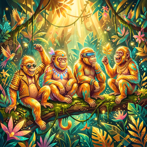 Golden Jungle Apes