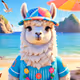 Llama x Beach