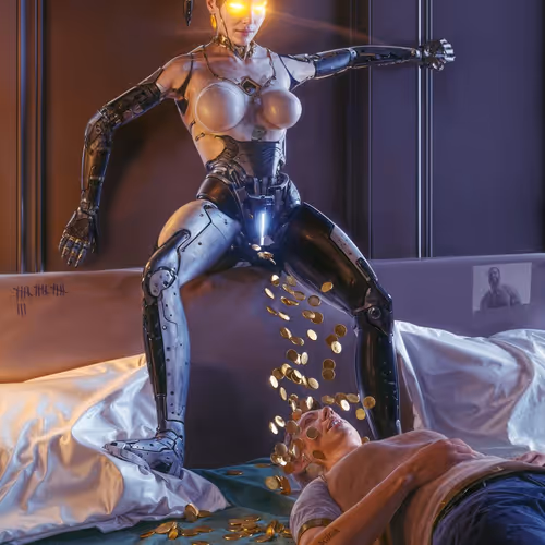 DATE NIGHT WITH YER AI CRYPTO BY BEEPLE