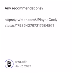 DWR Cast #b38e3412 - Posted at 06/07/24 08:06 AM