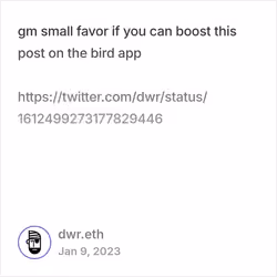 DWR Cast #d38a94d6 - Posted at 01/09/23 09:20 AM