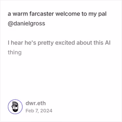 DWR Cast #a0e93d32 - Posted at 02/07/24 09:17 AM