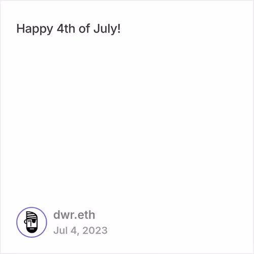 DWR Cast #d8f261b7 - Posted at 07/04/23 06:23 AM