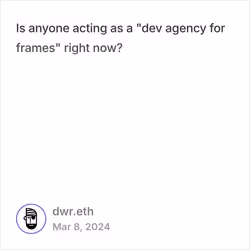 DWR Cast #e38f79d6 - Posted at 03/08/24 11:04 AM