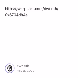 DWR Cast #3e32ce77 - Posted at 11/02/23 01:27 PM