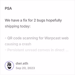DWR Cast #6bd699a9 - Posted at 09/20/23 08:43 AM