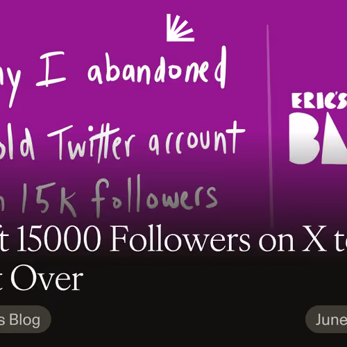 I Left 15000 Followers on X to Start Over #0