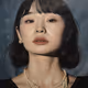 Series:  painting of a woman wearing pearls