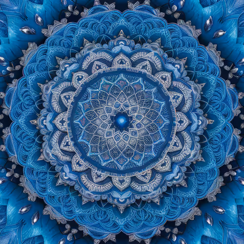 deeply rooted in tones of blue