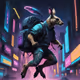 Cyberpunk courier kangaroo