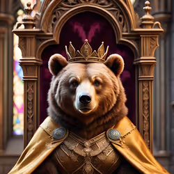 The Bear King Is Sitting