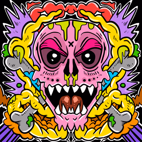 Skull Doodle Fun #9