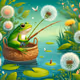 Frog fisherman