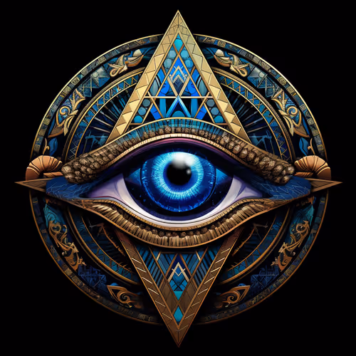 ALL SEEING EYE Prussian Peacock