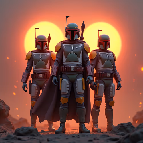 A hyper-detailed digital: BOBA FETT