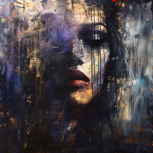 poker face, carved in stone