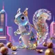 Glass Art Squirrel #7