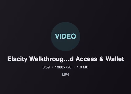 Elacity Walkthrough: Uploads, Protected Access & Wallet