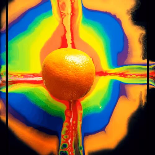 Citrus Splash Orange Blue Edition A Peeling Art On