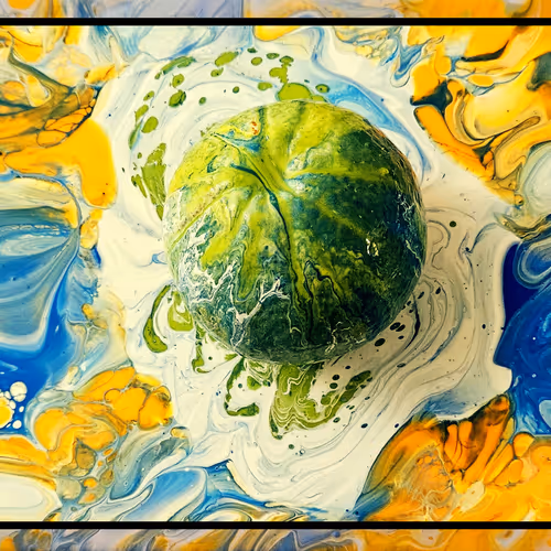 Citrus Splash Orange Blue Edition A Peeling Art On