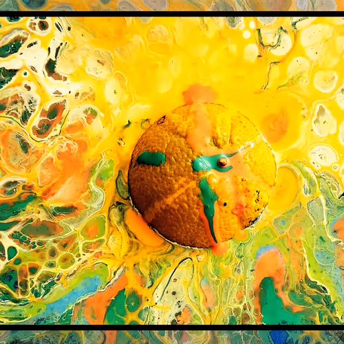 Citrus Splash Orange Blue Edition A Peeling Art On
