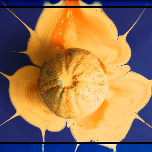 Citrus Splash Orange Blue Edition A Peeling Art On