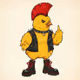 Yellow chick punk puck you