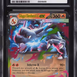 2025 #13 Mega Charizard X EX CGC 10 Pokemon Mega Evolution Phantasmal Flames Holo