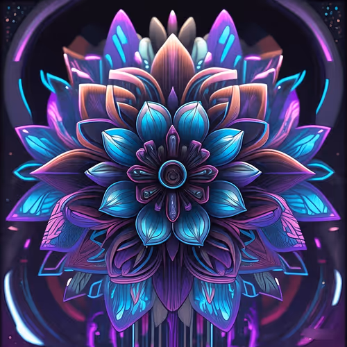 neon flower
