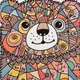 Doodles Bear with Abstract Art