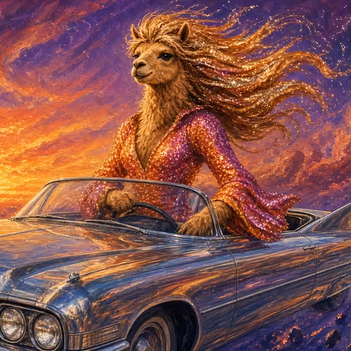 Stardust Alpaca #18 — Sunset Cruiser
