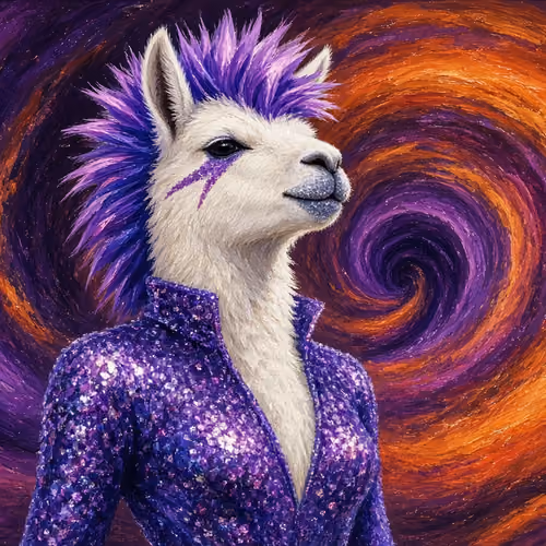 Stardust Alpaca #08 — Violet Event Horizon