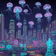 Cosmic jellyfish floating