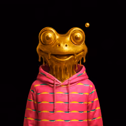 Golden Dripping Frog Hoodie