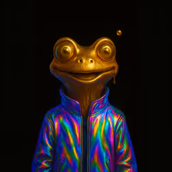 Golden Frog Holographic Jacket