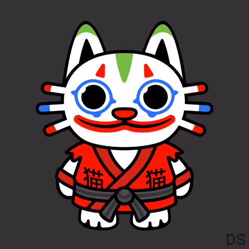 Mad Lucky Cat By Dr0psh0p