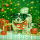 Black& White Dog Christmas Card