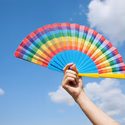 Based Rainbow Fan