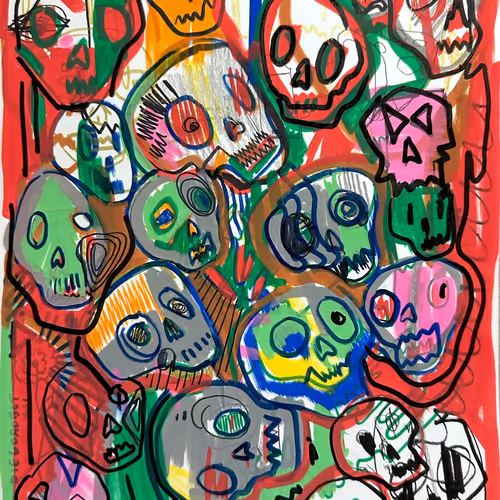 Neo Expressionism Skull
