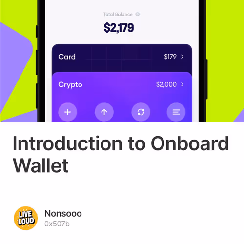 Introduction to Onboard Wallet 1