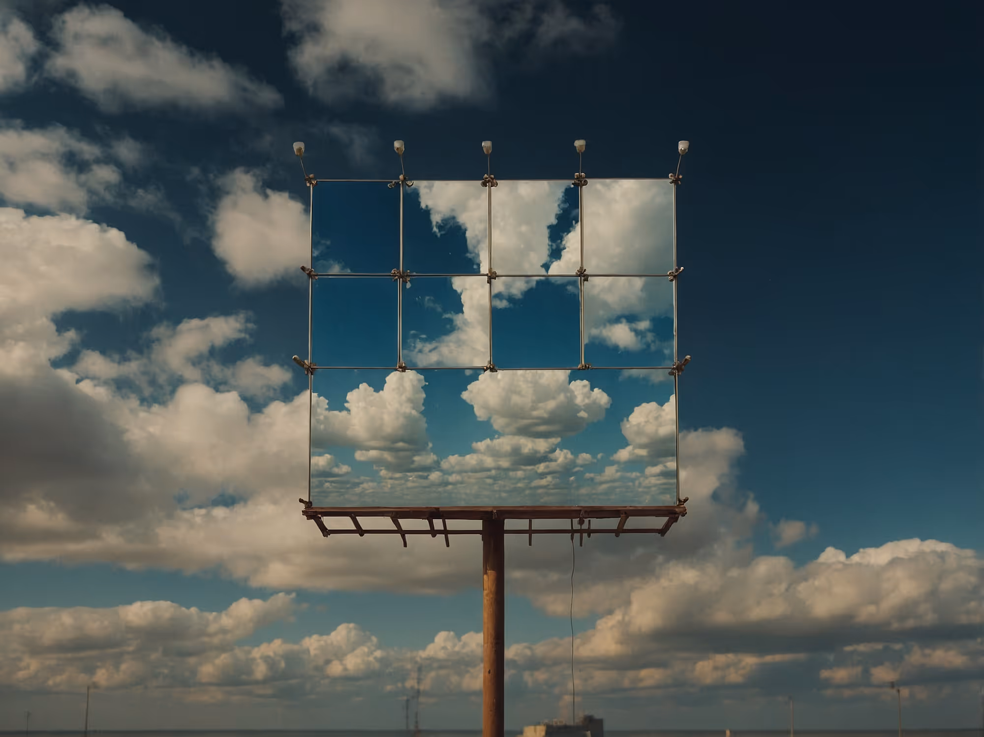 mirrored billboard