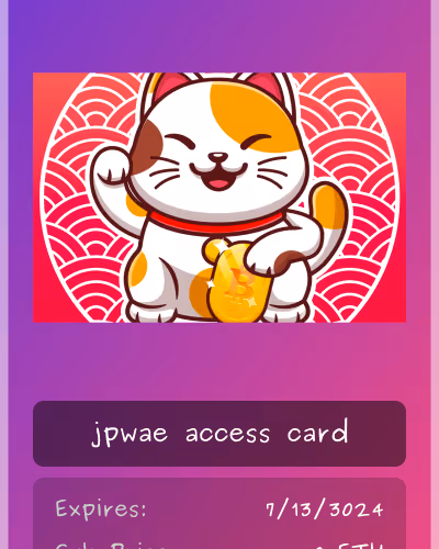 jpwae club card