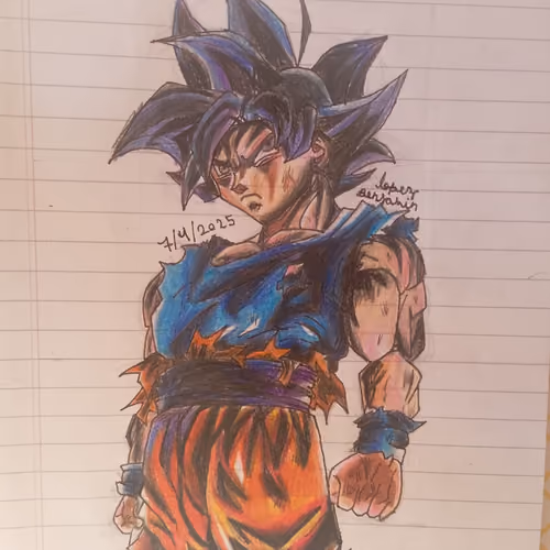 Mi dibujo de Goku. Soy Benja.