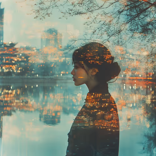 in the city