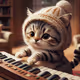 kitten playing a keyboardv3