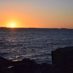 Shipping by sunset