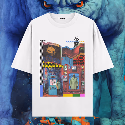 "The Most Absurd Questions to Ask the Devil" box tee by Harmony x Demon Ego