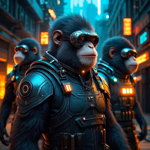 Monkeys Cyber-Punk
